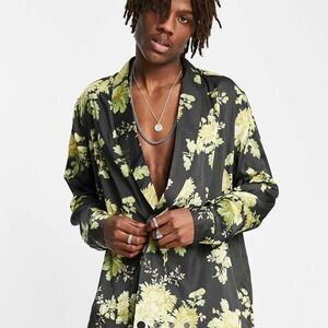 ASOS Black and Yellow Floral Men's Shirt